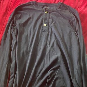 J. Crew Men’s Black Long-Sleeve Henley